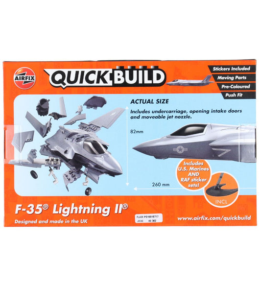 Airfix Set - SNELBOUW - F-35B Lightning II J6040 - 38 Onderdelen - Airfix - OneSize - Blokken