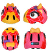 Crazy Safety Fietshelm m. Licht - Giraffe - Rood - Crazy Safety - 49-55 cm - Fietshelmen