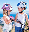 Crazy Safety Fietshelm m. Licht - Tijger - Wit - Crazy Safety - 49-55 cm - Fietshelmen