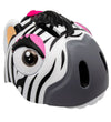 Crazy Safety Fietshelm m. Licht - Zebra - Zwart/Wit - Crazy Safety - 49-55 cm - Fietshelmen