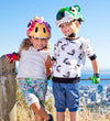 Crazy Safety Fietshelm m. Licht - Tijger - Groen - Crazy Safety - 49-55 cm - Fietshelmen