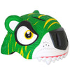 Crazy Safety Fietshelm m. Licht - Tijger - Groen - Crazy Safety - 49-55 cm - Fietshelmen