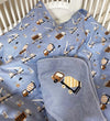 Nørgaard Madsens Beddengoed - Baby - Blauw m. Cementmixer - Nørgaard Madsens - OneSize - Beddengoed - Baby
