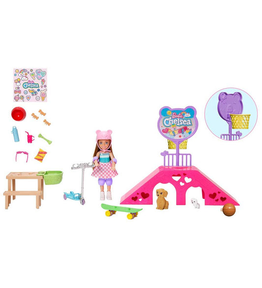 Barbie Poppenset - Chelsea Skatepark - Barbie - OneSize - Poppen