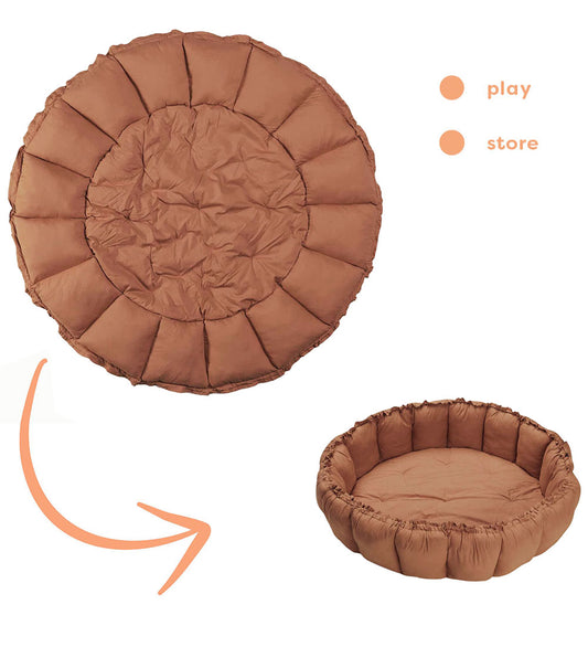 Play&Go Speelmat - 3-in-1 - Ø130 cm - Tawny Brown - Play&Go - OneSize - Speelmaten