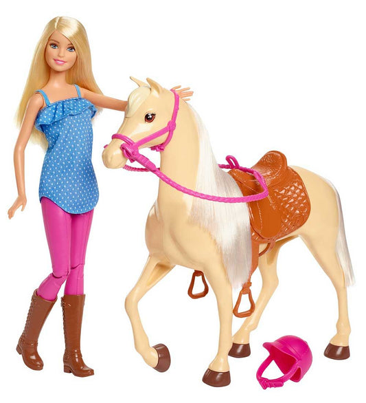 Barbie Poppenset - Doll Eend Horse (Blond) - Barbie - OneSize - Poppen