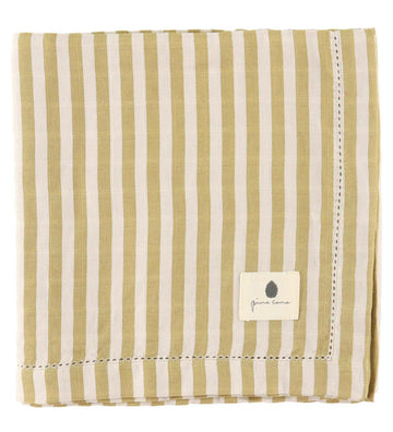 Pine Cone Wikkeldoek - 120x120 cm - Björk - Mustard Stripe - Pine Cone - OneSize - Wikkeldoeken