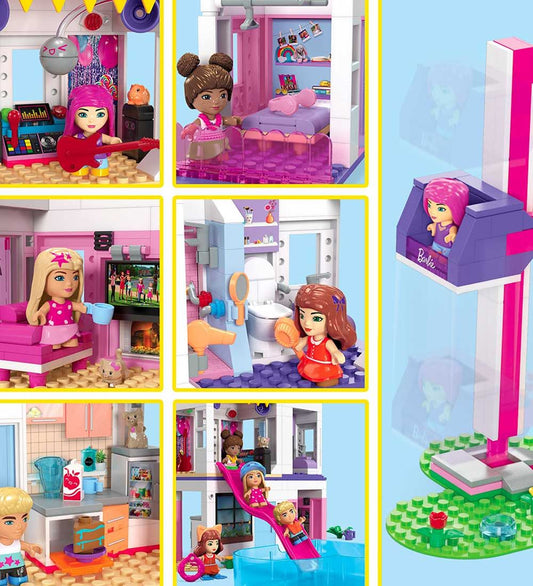 MEGA Barbieset - Dreamhouse - 545 Onderdelen - MEGA Bloks - OneSize - Blokken