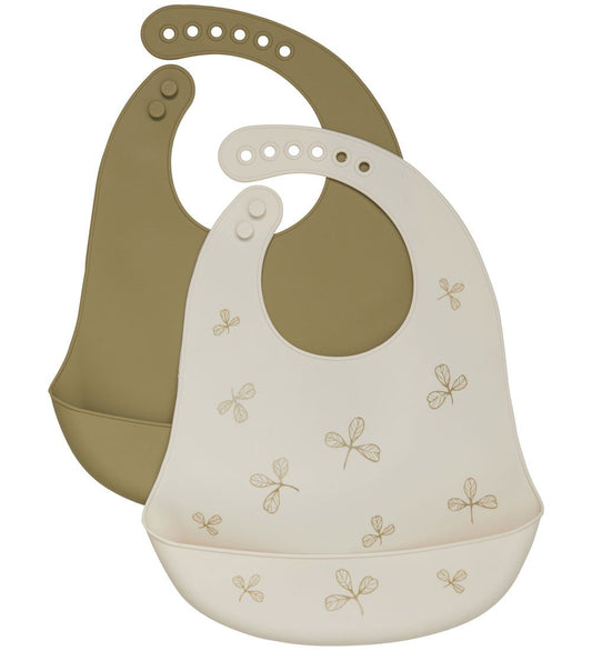 CeLaVi Slabbetjes - 2-pack - Khaki - CeLaVi - OneSize - Slabbetjes