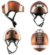 Crazy Safety Fietshelm m. Lichten - Voetbal - Bruin - Crazy Safety - 49-55 cm - Fietshelmen