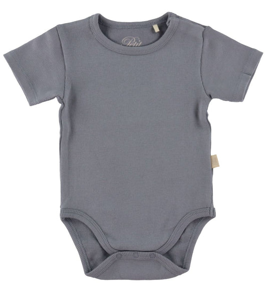 Petit by Sofie Schnoor Romper s/s - Stone Blue - Sofie Schnoor - 74 - Rompers Korte Mouw