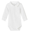Name It Polo-body l/s - NbmHolger - Bright White - Name It - 1½ jaar (86) - Rompers Lange Mouw