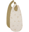 CeLaVi Slabbetjes - 2-pack - Lang - PU - Khaki - CeLaVi - OneSize - Slabbetjes