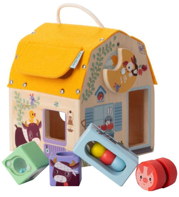Lilliputiens Huis Vorm Sorteerder - Sound And Shapes Discovery H - Lilliputiens - OneSize - Activiteitenspeelgoed