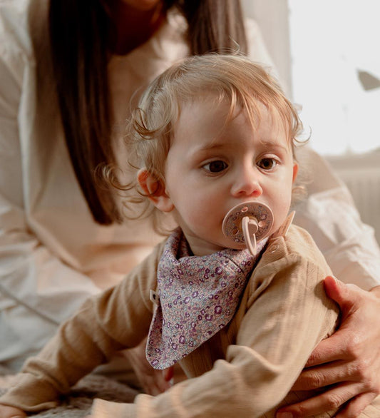 BIBS X Liberty Babyslabbetje - Bandana - Bloemen - Blush - BIBS - OneSize - Kwijlsjaaltjes