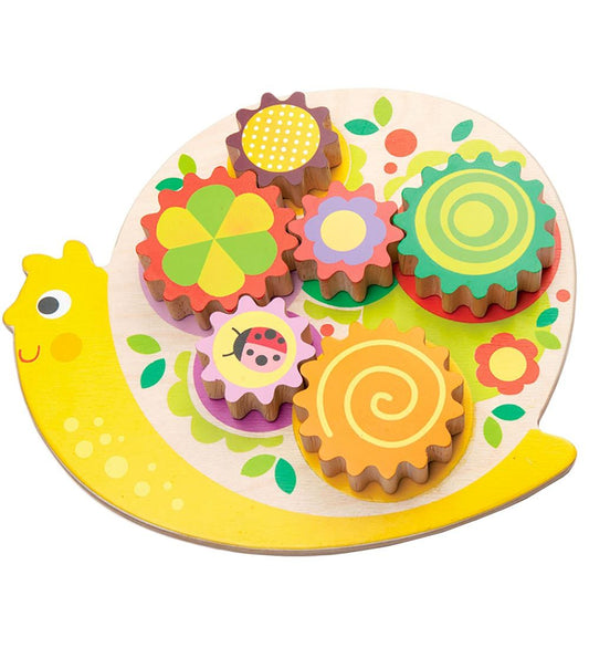 Tender Leaf Houten Speelgoed - Activiteit Slak - 7 Onderdelen - Tender Leaf - OneSize - Activiteitenspeelgoed