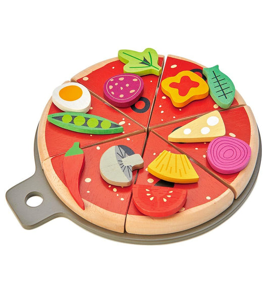 Tender Leaf Houten Speelgoed - Pizza Feest - Tender Leaf - OneSize - Speelgoedeten