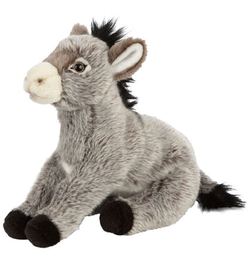 Living Nature Knuffel - 24x22 cm - Ezel - Grijs - Living Nature - OneSize - Knuffels