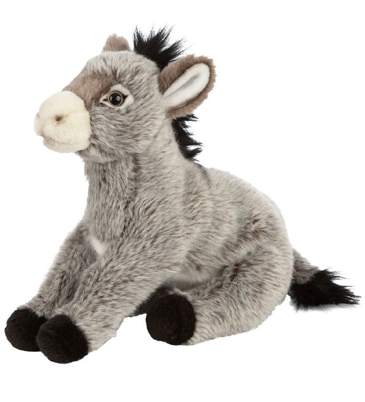 Living Nature Knuffel - 24x22 cm - Ezel - Grijs - Living Nature - OneSize - Knuffels