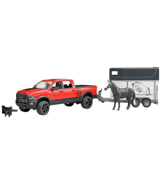 Bruder Auto - RAM 2500 m. Paard en paardentrailer - 02501 - Bruder - OneSize - Auto´s