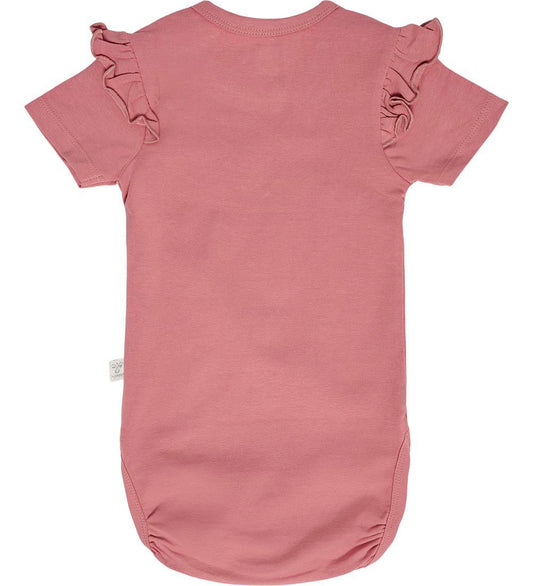 Hummel Romper s/s - hmlTalya Ruffle - Mesa Rose - Hummel - 56 - Rompers Korte Mouw