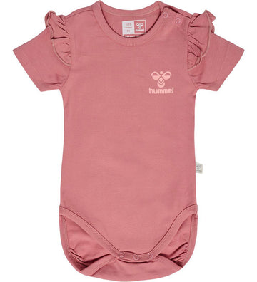 Hummel Romper s/s - hmlTalya Ruffle - Mesa Rose - Hummel - 56 - Rompers Korte Mouw