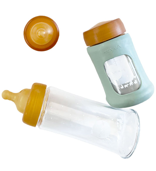 Hevea Babyflesje - 250 ml - Zand - Hevea - OneSize - Babyflesjes