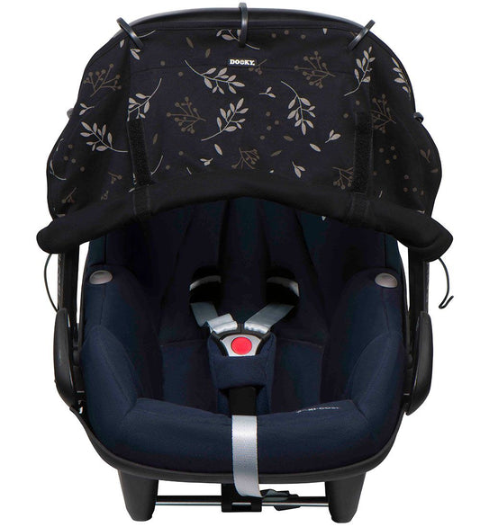 Dooky Zonnenscherm - Universeel - UV50+ - Romantische Bladeren B - Dooky - OneSize - Zonnenscherm voor kinderwagens
