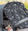 Dooky Zonnenscherm - Universeel - UV50+ - Romantische Bladeren B - Dooky - OneSize - Zonnenscherm voor kinderwagens