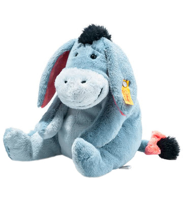 Steiff Knuffel - 25 cm. - Iejoor - Zittend - Grijs/Blauw - Steiff - OneSize - Knuffels