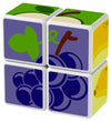 Geomag Magneetset - Magicube bedrukt Fruits - 4 Onderdelen - Geomag - OneSize - Magnetisch speelgoed