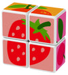 Geomag Magneetset - Magicube bedrukt Fruits - 4 Onderdelen - Geomag - OneSize - Magnetisch speelgoed