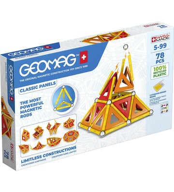 Geomag Magneetset - Classic+ Panelen Gerecycled - 78 Onderdelen - Geomag - OneSize - Magnetisch speelgoed
