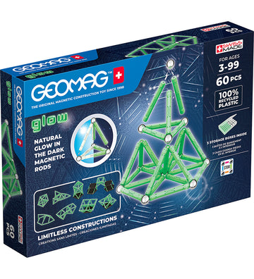 Geomag Magneetset - Glow Gerecycled - 60 Onderdelen - Geomag - OneSize - Magnetisch speelgoed