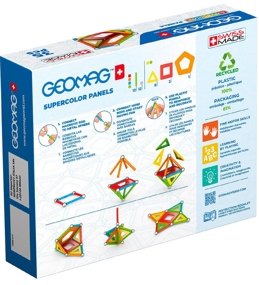 Geomag Magneetset - Supercolor Panels Recycled - 35 Onderdelen - Geomag - OneSize - Magnetisch speelgoed