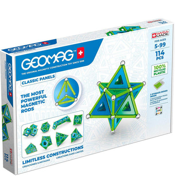 Geomag Magneetset - Classic+ Panelen Gerecycled - 114 Onderdelen - Geomag - OneSize - Magnetisch speelgoed