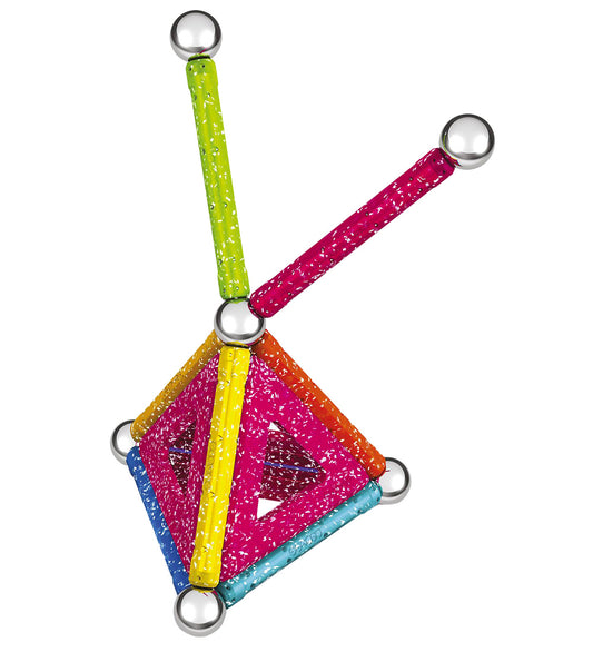Geomag Magneetset - Glitter Panelen Gerecycled - 22 Onderdelen - Geomag - OneSize - Magnetisch speelgoed
