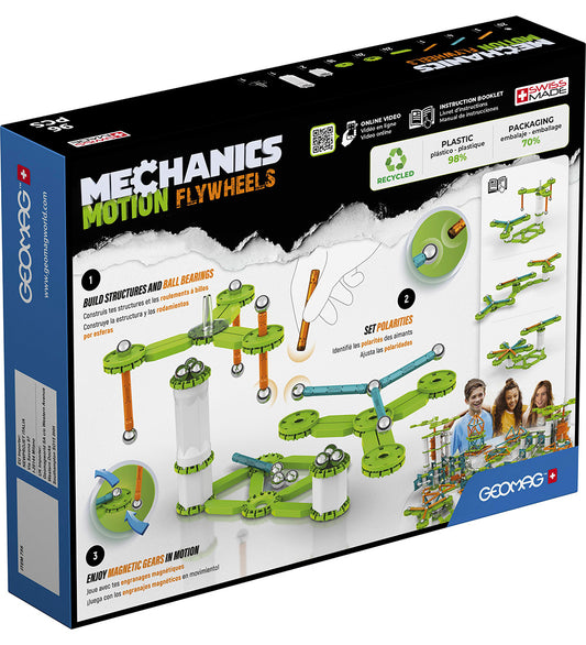 Geomag Magneetset - Mechanics Motion Gerecyclede vliegwielen - 9 - Geomag - OneSize - Magnetisch speelgoed