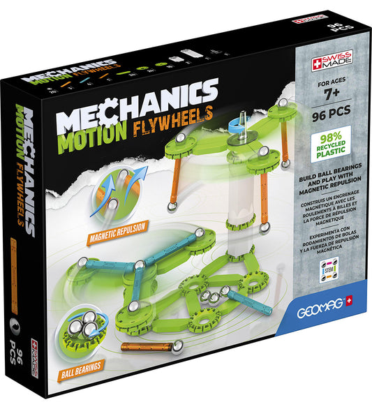 Geomag Magneetset - Mechanics Motion Gerecyclede vliegwielen - 9 - Geomag - OneSize - Magnetisch speelgoed