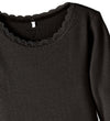 Name It Romper l/s - Rib - Noos - NbfKab - Zwart - Name It - 50 - Rompers Lange Mouw