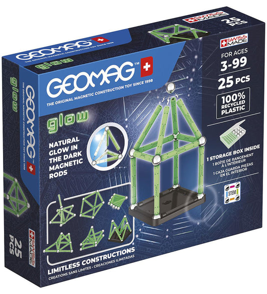 Geomag Magneetset - Glow Gerecycled - 25 Onderdelen - Geomag - OneSize - Magnetisch speelgoed