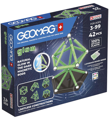 Geomag Magneetset - Glow Gerecycled - 42 Onderdelen - Geomag - OneSize - Magnetisch speelgoed