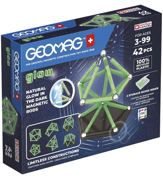 Geomag Magneetset - Glow Gerecycled - 42 Onderdelen - Geomag - OneSize - Magnetisch speelgoed