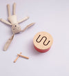 Kids Concept Houten Speelgoed - Trommel Mini - 16,5 x 9 cm - Roo - Kids Concept - OneSize - Muziekinstrumenten