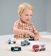Tender Leaf Houten Speelgoed - Hulpdiensten - 5 Onderdelen - Tender Leaf - OneSize - Auto´s
