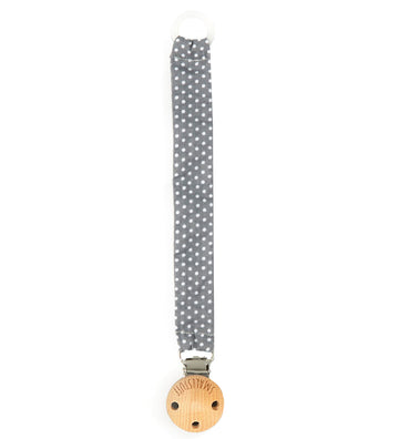 Smallstuff Speenketting - Grijs m. Stippen - Smallstuff - OneSize - Speenkettingen