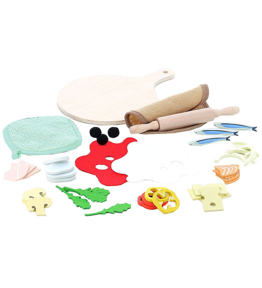 Vilac Speelgoedeten - 44 Onderdelen - Pizza - Vilac - OneSize - Speelgoedeten