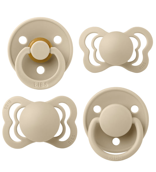 BIBS Probeer het Fopspenen - 4-pack - Maat 1 - Natuurlijk Rubber - BIBS - OneSize - Fopspenen