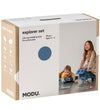 MODU Explorer Set - 20 Onderdelen - 55x40x20 cm - Deep Blue/Sky  - MODU - OneSize - Motoriek speelgoed