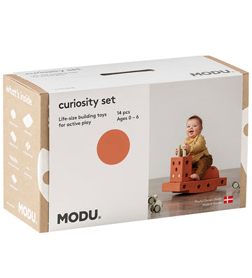 MODU Nieuwsgierigheid Set - 14 Onderdelen - Burnt Orange/Dusty G - MODU - OneSize - Motoriek speelgoed